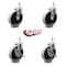 Service Caster 5 Inch Thermoplastic Wheel 10mm Threaded Stem Caster Set with 2 Brakes SCC SCC-TS05S510-TPRS-M1015-2-SLB-2 - alternate 2